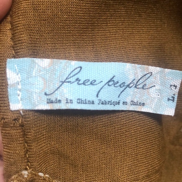 Free People Heart Stopper Teal Brown Mini Dress Size Large - Picture 14 of 16